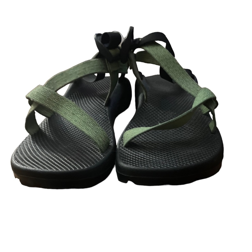 Chaco’s with Green straps. Size 11.    Good condition
